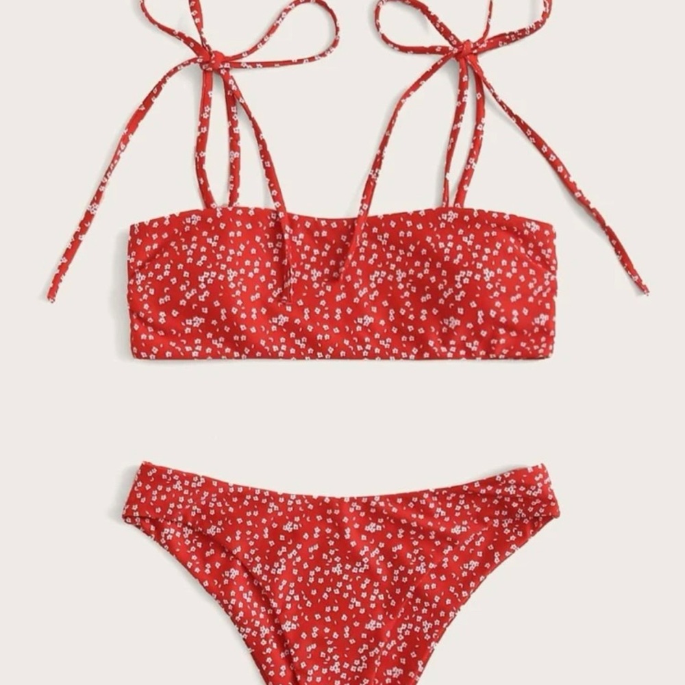 shein floral bikini set